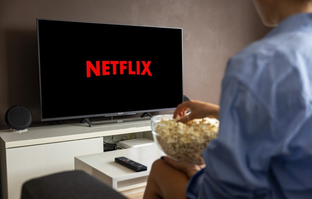 person watching Netflix 