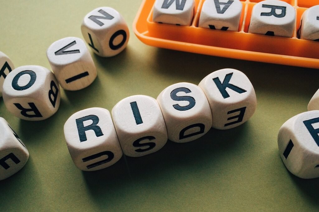 a group of dice with letters on them